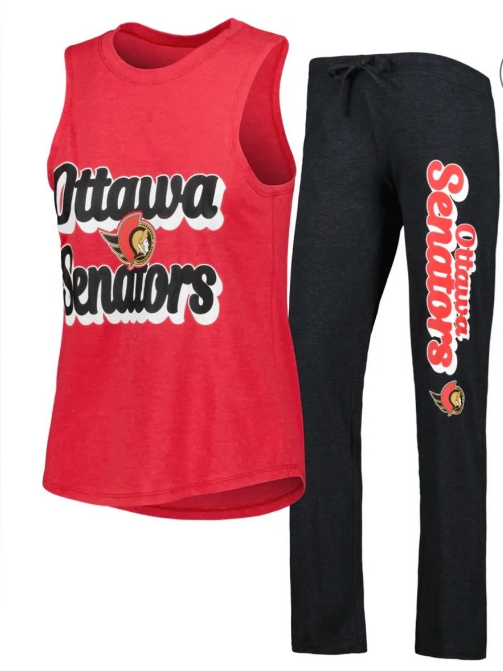 Ottawa Senators Concepts Sport Women's Meter Muscle Tank Top & Pants Sleep Set